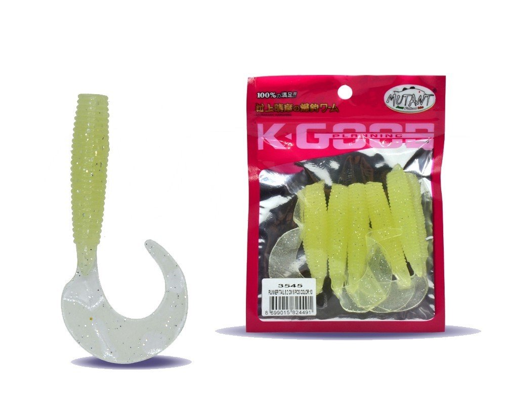 Mutant 3545 Runner Tail 8cm Levrek Silikonu 5'li Paket Suni Yem