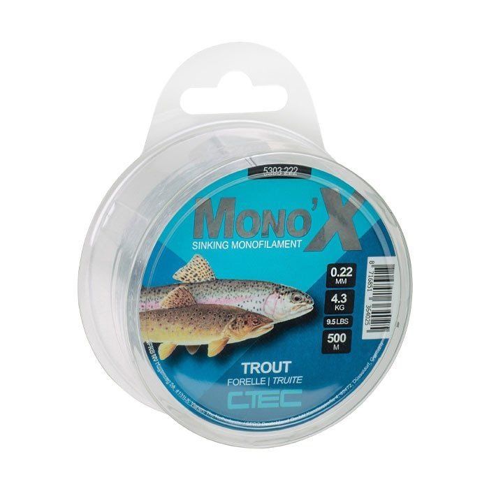 Spro C-Tec Mono X Trout 0.26 mm 500m Monofilament Misina 6.2kg Çeker