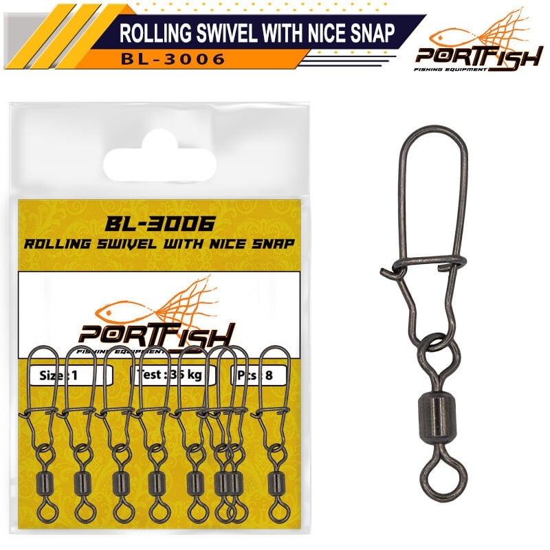 Portfish BL-3006 Bilyalı Kilitli Klips 144 Adetli