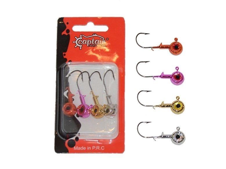 Captain 6415 Jig Head Angel Kiss 4'lü Set 3D Melek Gözlü Jig Head 14 gr