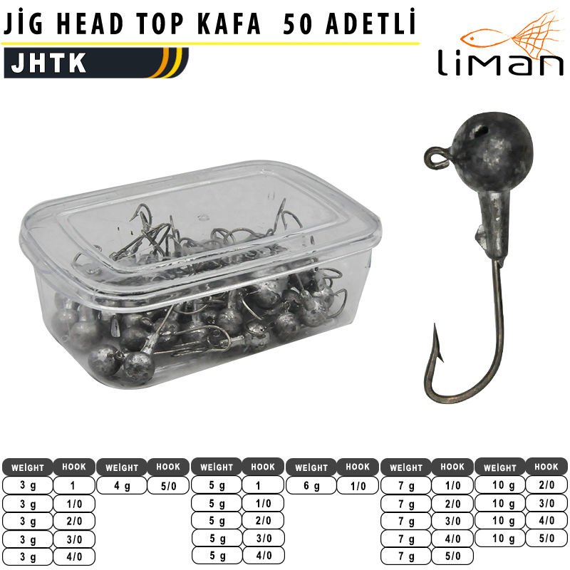 Liman Jig Head Top Kafa - 100 Adetli