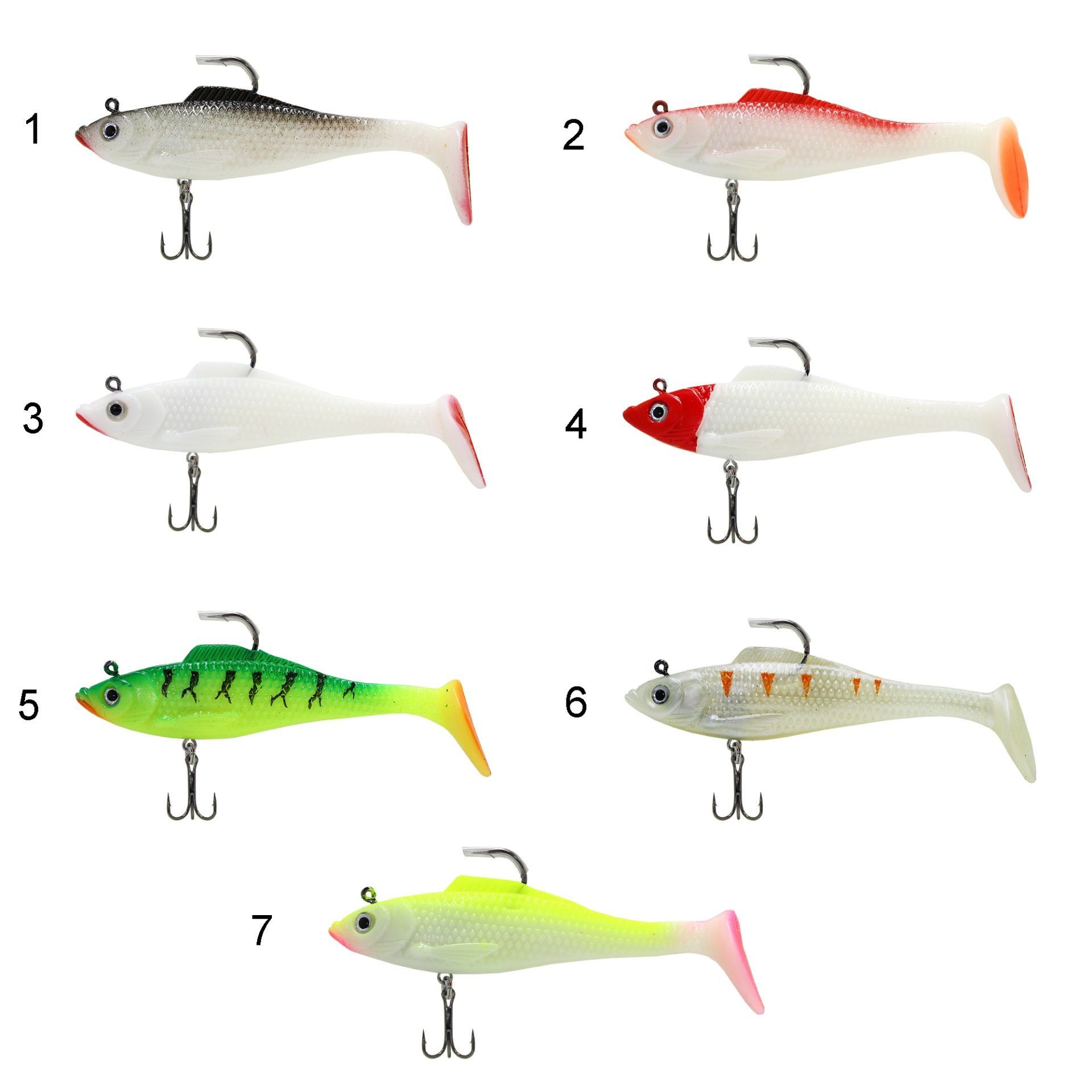 Captain 3568 Cracker Soft 12cm Levrek Turna Silikonu 3'lü Set Suni Balık 5