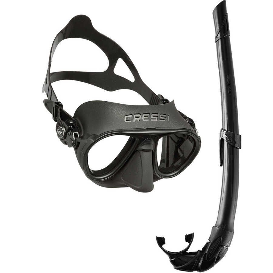 Cressi Calibro-Corsica Black Yetişkin Maske Şnorkel Seti