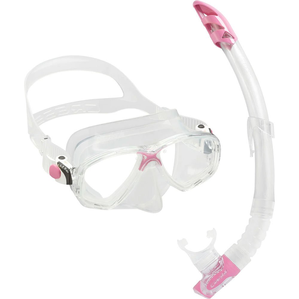 Cressi Marea-Gamma Clear/Pink Yetişkin Maske Şnorkel Seti
