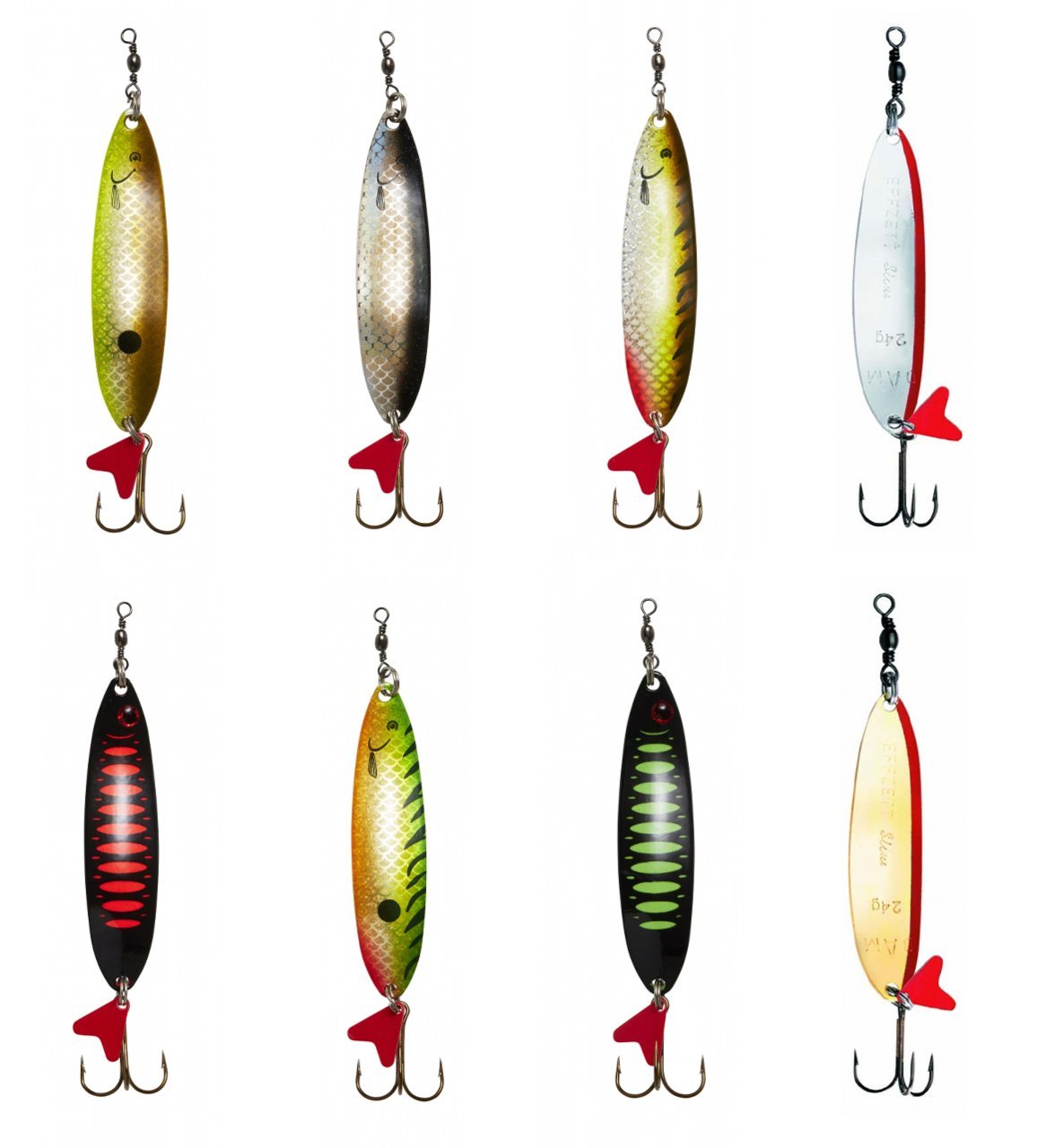 Dam Effzett Standard Spoon Slim 5 cm 8 gr Sinking Kaşık Fire Tiger UV