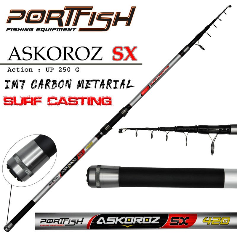 Portfish Askoroz SX Surf Carbon Kamışı UP - 250 gr 420 CM