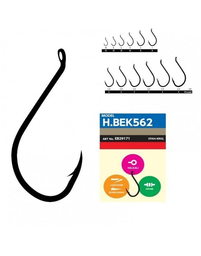 Hayabusa HBEK 562 No:3-0 Black Nikel Delikli Octopus Sinarit İğnesi 5 Adet