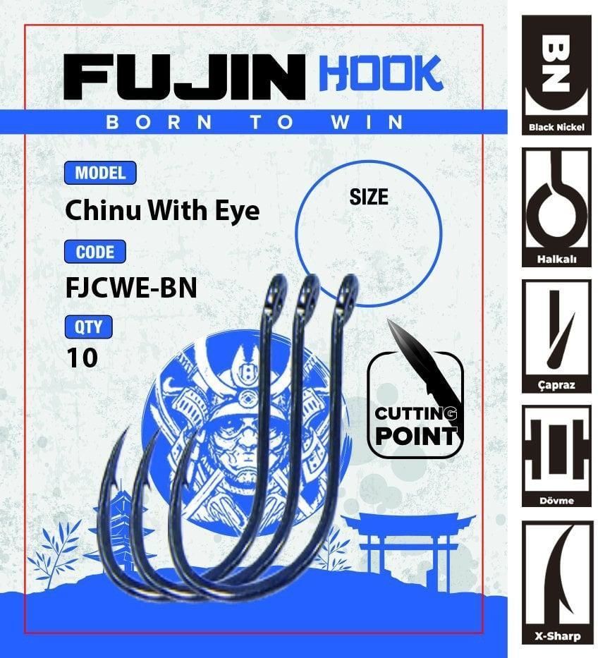 Fujin Chinu With Eye No:4 Delikli Çapraz Olta İğnesi 10 Adet