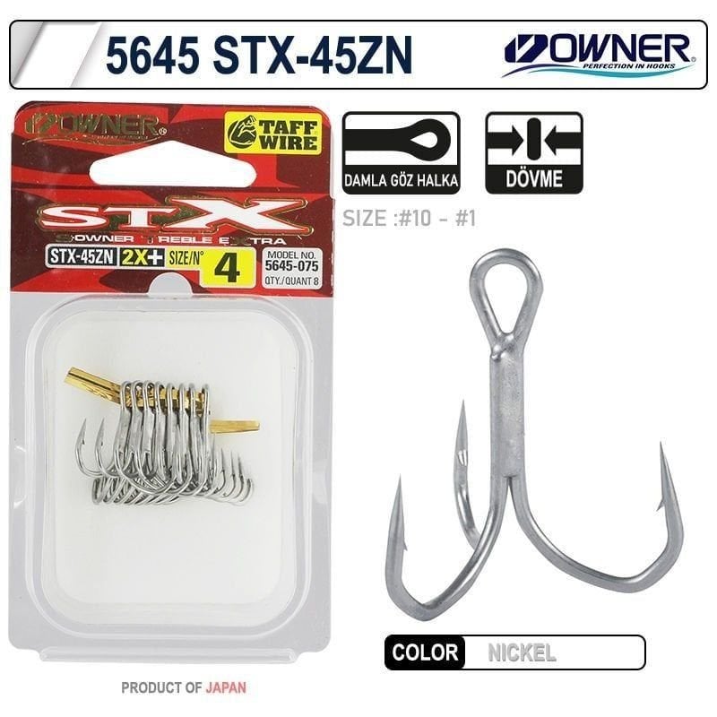 Owner 5645 Stx-45ZN No:5 Üçlü Çarpma İğne 8 Adet