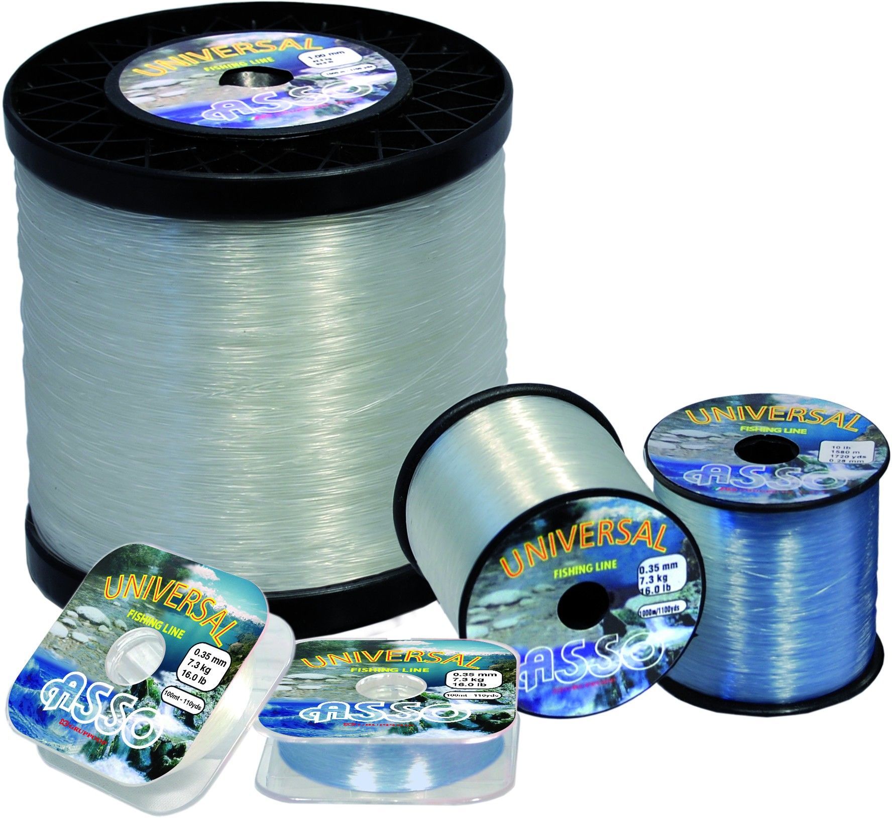 Asso Universal 0.25 mm 1000m Beyaz Bobin Misina 3.8kg Çeker