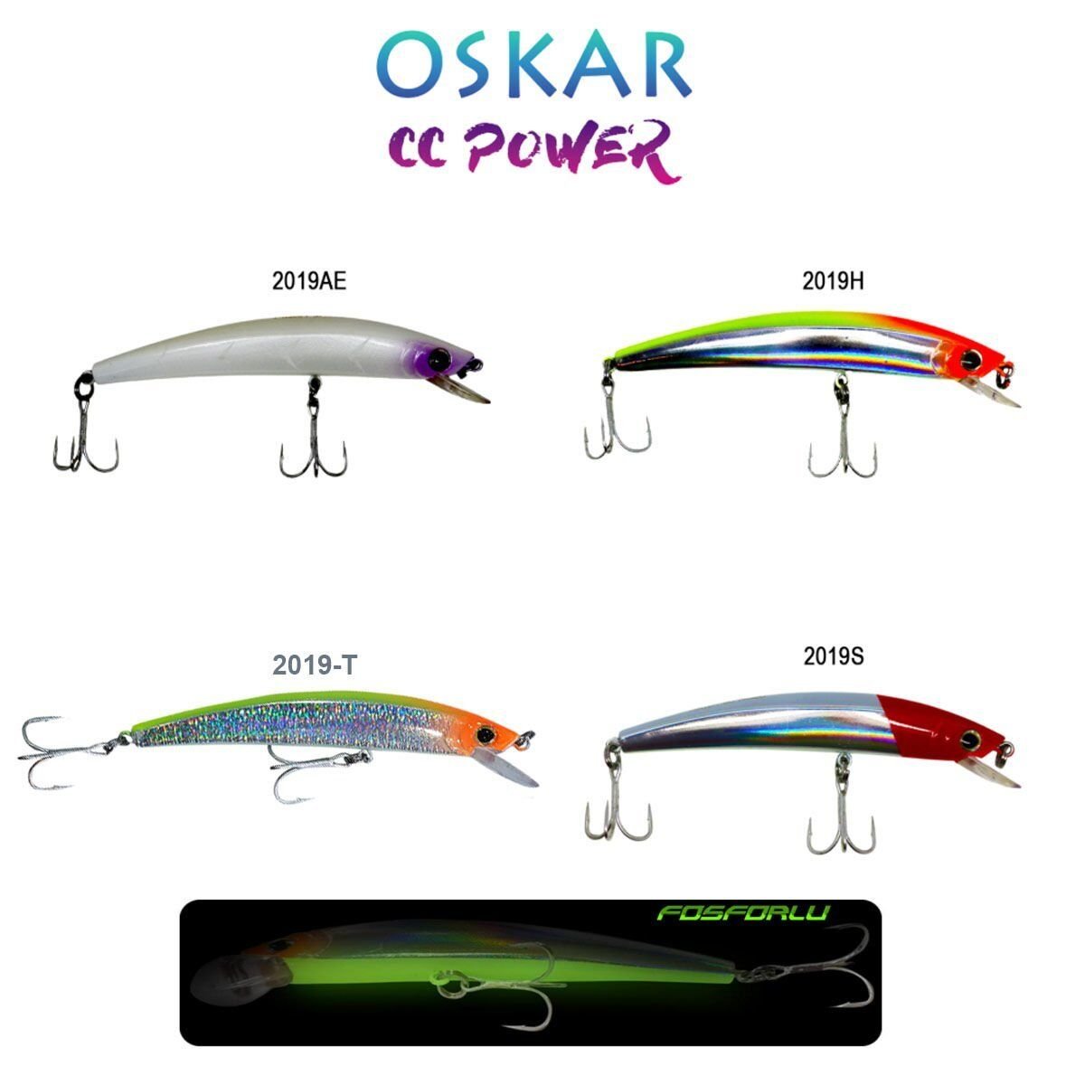Oskar CC Power 11cm Maket Balık 11gr Fosforlu