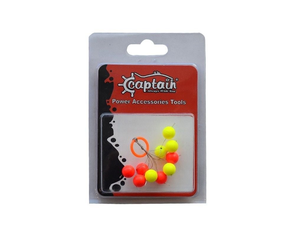 Captain Renkli Köpük Boncuk Oval 10'lu Paket