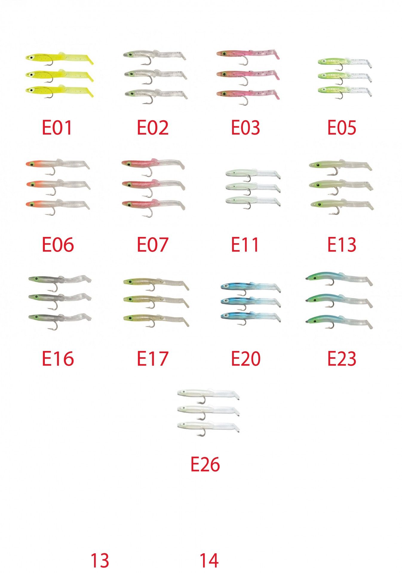 Captain 3526 Eel Fish 5cm Silikon Zargana Suni Yem 3'lü Paket E05 Green