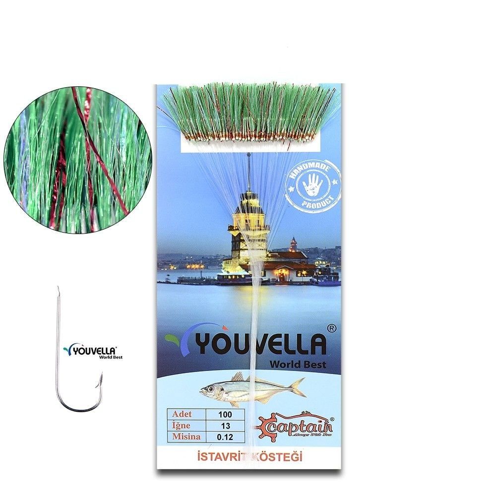 Youvella 7567 İstavrit Kösteği Kartonda 100 İğne 0.15 mm Köstek Renk:09