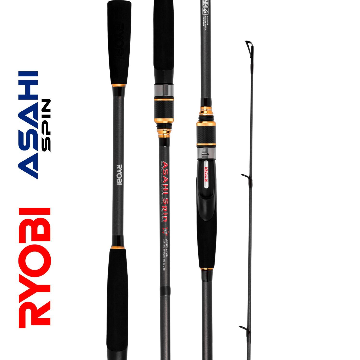 Ryobi Asahi 270 cm 28g Atarlı Karbon Spin Kamış