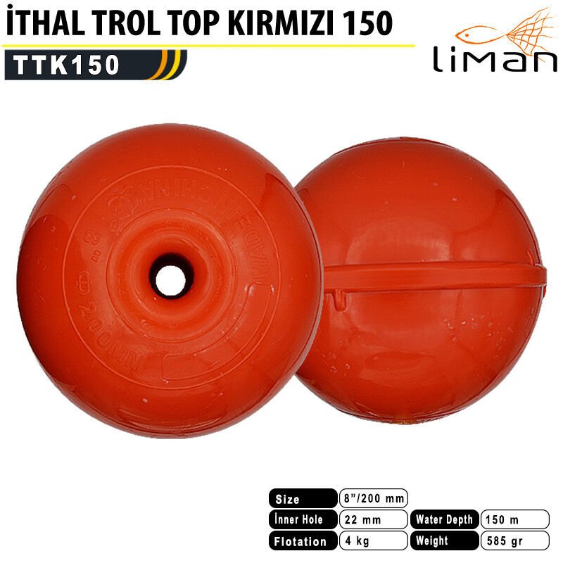 Liman İthal Trol Topu Kırmızı 150 m