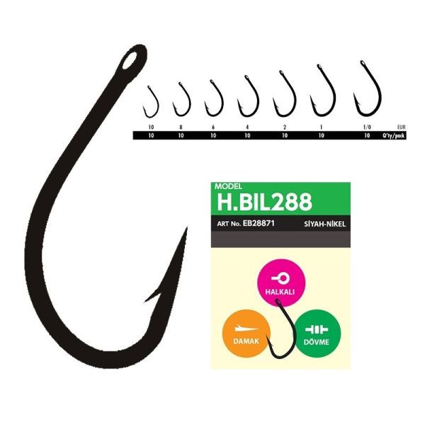 Hayabusa HBIL 288 Sazan İğnesi Dövme Teflon Black 10'lu Paket 2