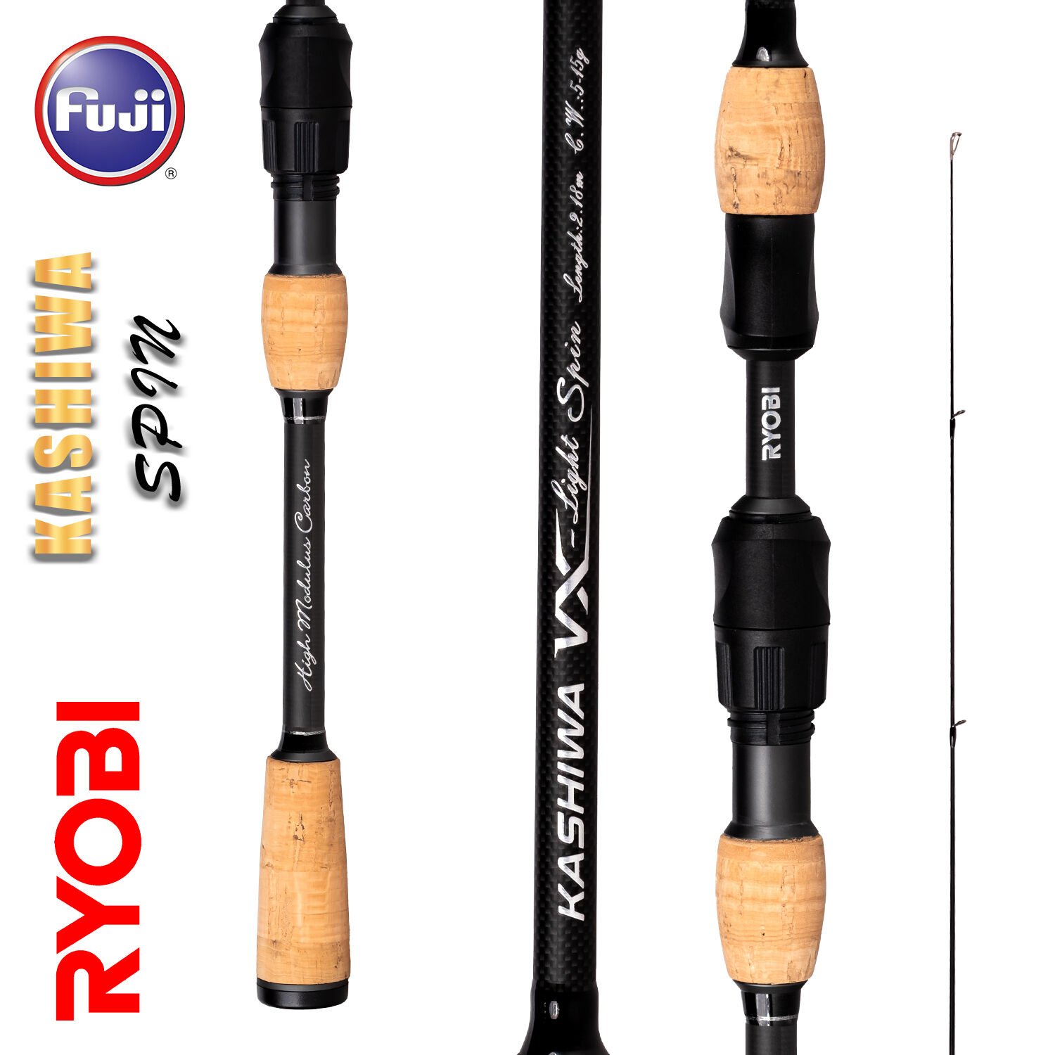 Ryobi Kashiwa VX 239 cm 5-15g Atarlı Karbon Light Spin Kamışı