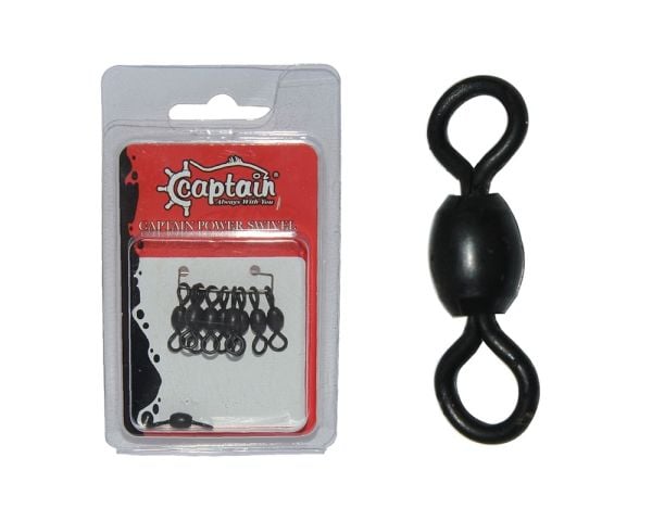 Captain 5008 Rulmanlı Crane Fırdöndü 10'lu Paket Mat Black 1/0