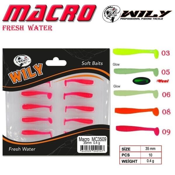 Wily Macro Lrf Silikon Yem 3.5 cm 0.4 gr Renk:09