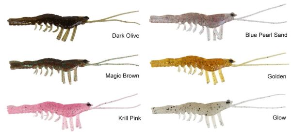 Savage gear LB Manic Shrimp 10 cm 4 Adet Sahte Balık Golden