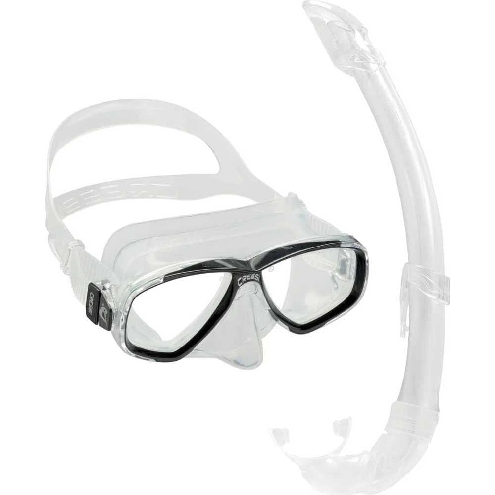Cressi Perla Maske Mexico Şnorkel Seti CLEAR-BLACK