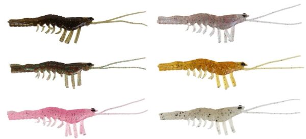 Savage gear LB Manic Shrimp 10 cm 4 Adet Sahte Balık Blue Pearl Sand