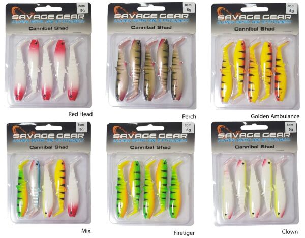 Savage gear Cannibal 8cm 5 Adet Sahte Balık Mıx