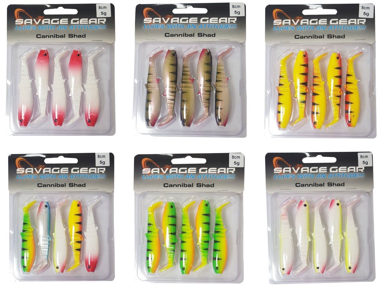 Savage gear Cannibal 8cm 5 Adet Sahte Balık Mıx