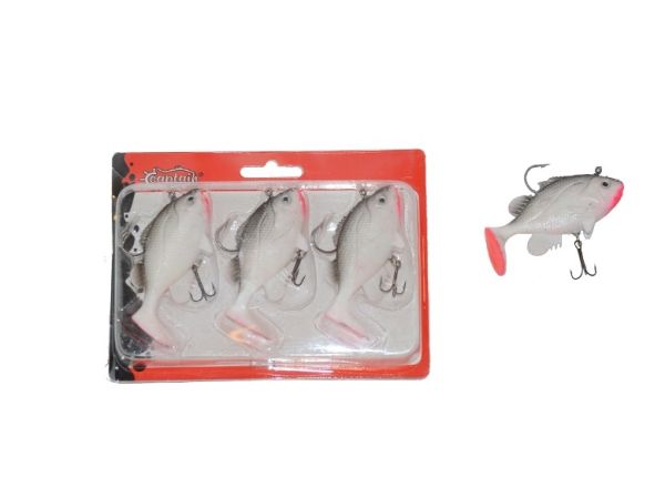 Captain 3563 Orient Soft 9cm Levrek Silikonu 3'lü Set Suni Balık 3