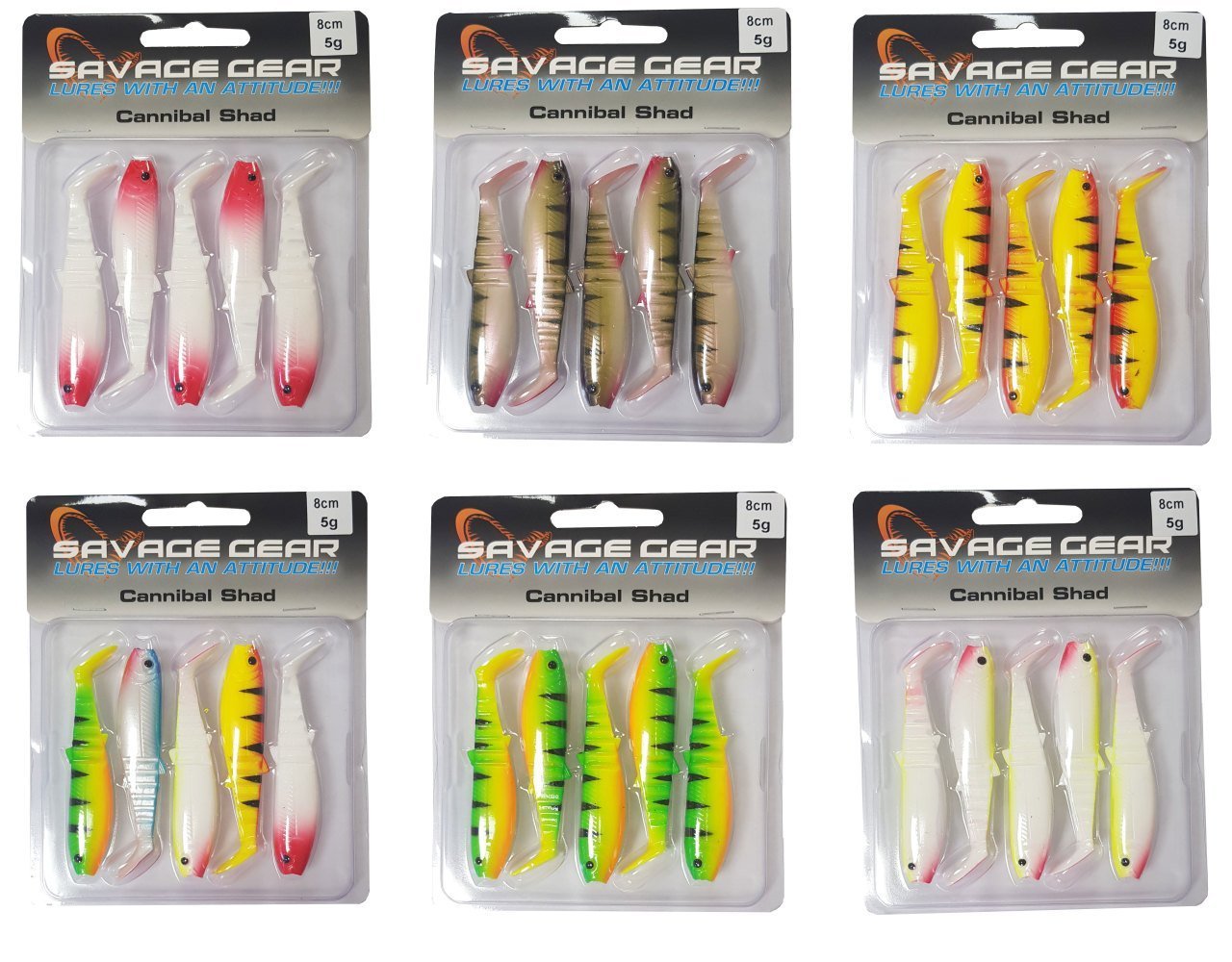 Savage gear Cannibal 8cm 5 Adet Sahte Balık Read Head