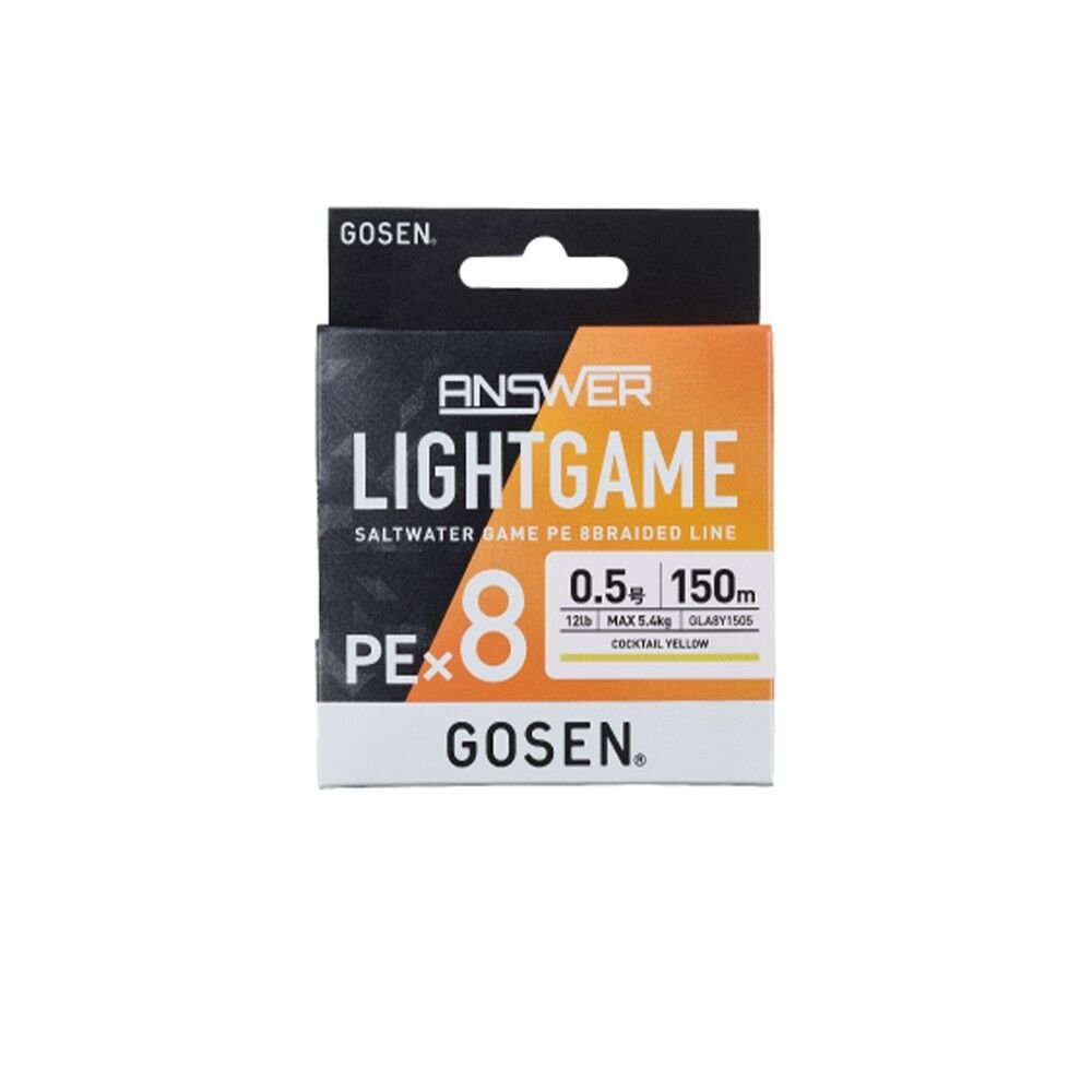 Gosen Answer Light Game PE8 Örgü LRF İpi 150mt Coctail Yellow 0.4 PE
