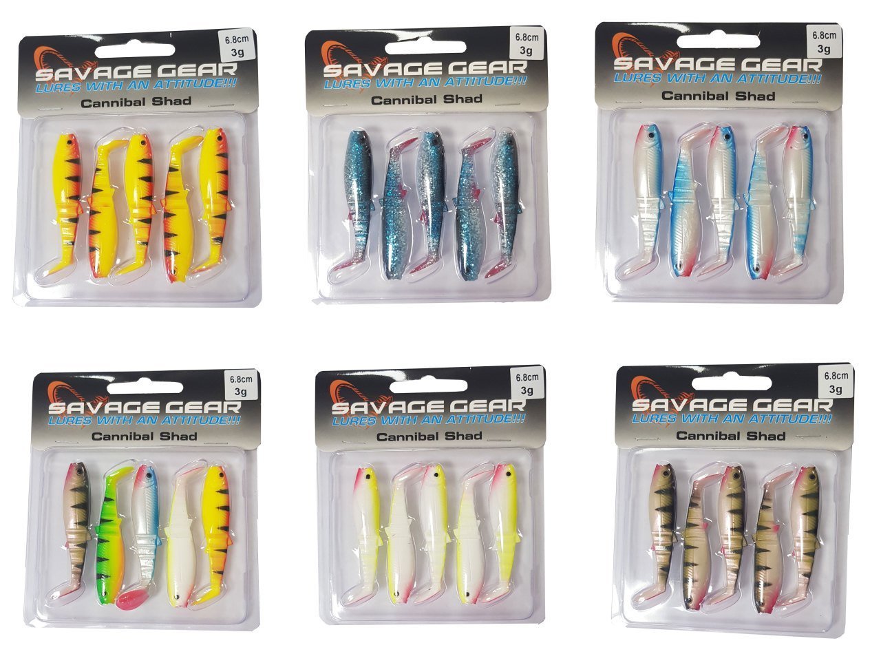 Savage gear Cannibal 6,8cm 5 Adet Sahte Balık Clown
