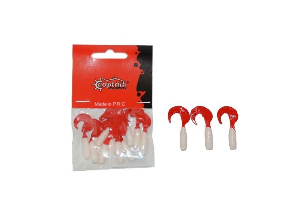 Captain 3565 Amadeus Twist Soft 4cm Levrek Silikonu 10'lu Suni Yem 1