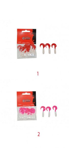 Captain 3565 Amadeus Twist Soft 4cm Levrek Silikonu 10'lu Suni Yem 2