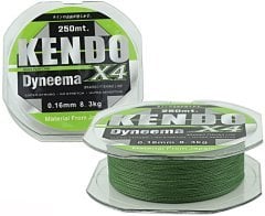 Kendo Dynema 4 Örgü 250Mt (Green) 0,14 mm