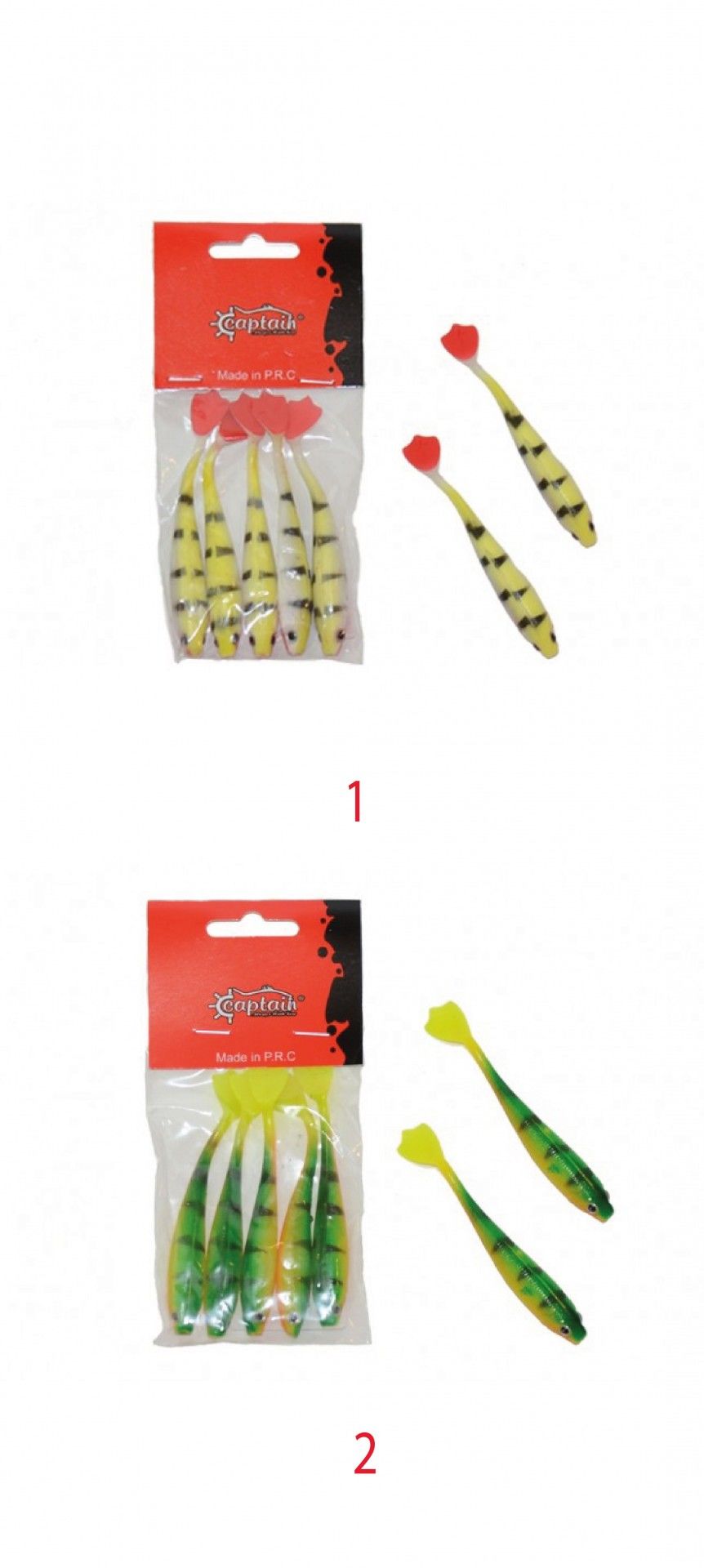 Captain 3566 Pencil Duck 9cm Levrek Silikonu 5'li Paket Suni Yem 2