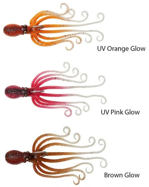 Savage Gear Octopus Brown Glow 120g 16 cm Jig