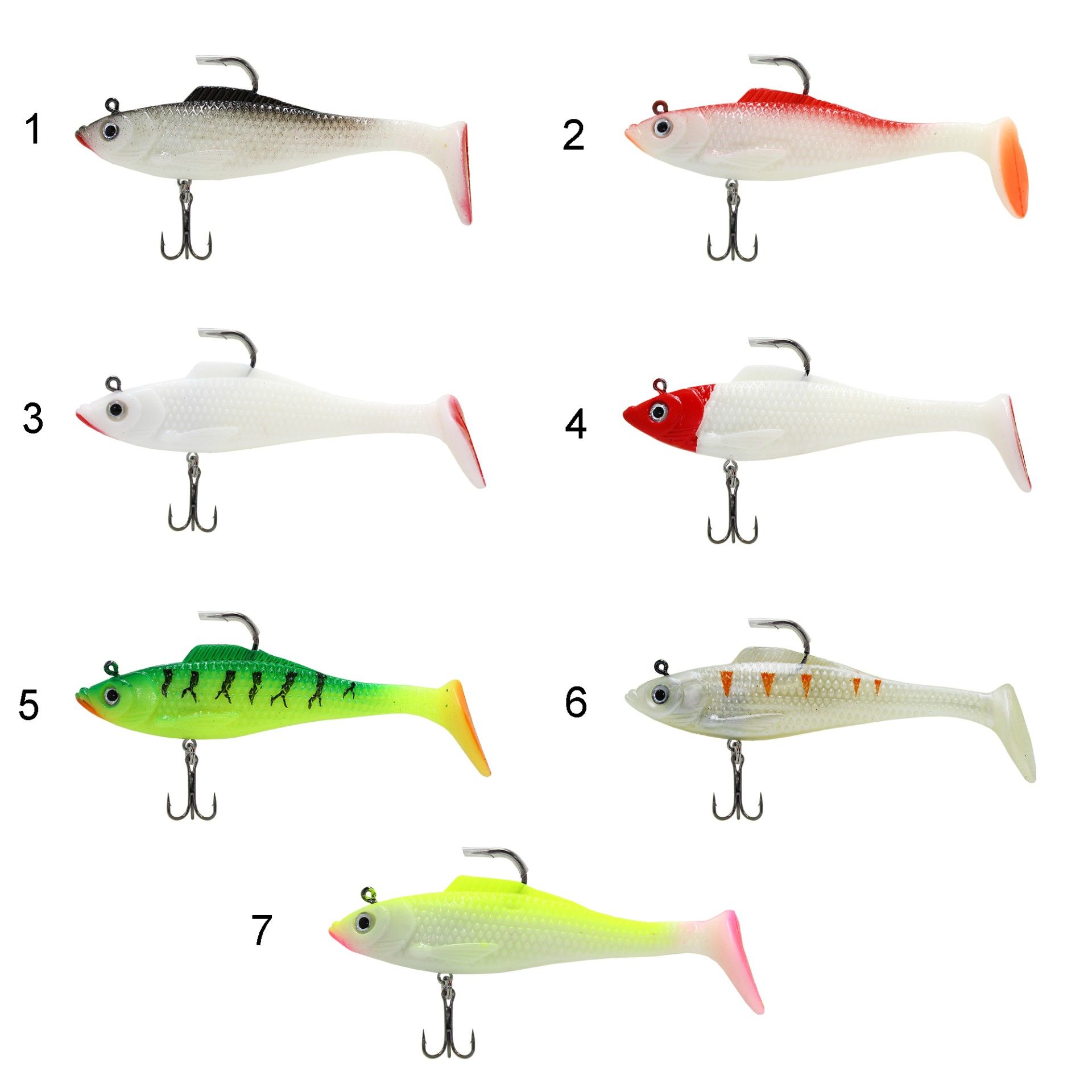 Captain 3568 Cracker Soft 12cm Levrek Turna Silikonu 3'lü Set Suni Balık 6