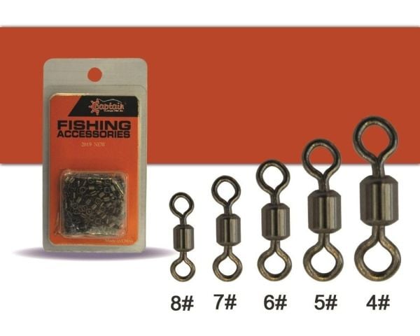 Captain 5195 Fırdöndü Rulmanlı Crane 100'lü Paket Black Nikel No:6