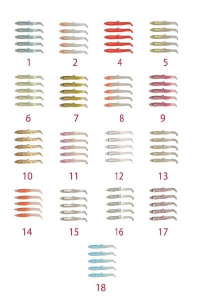 Captain 3595 Elegant 35cm Silikon Zargana 5li Paket Suni Yem