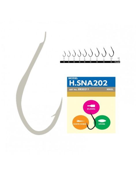 Hayabusa HSNA 202 Dövme Canlı Yem İğnesi 15'li Paket Nikel 2