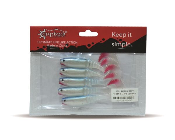 Captain 3571 Taifun Soft 10cm Levrek Silikonu 5'li Paket Suni Yem 7