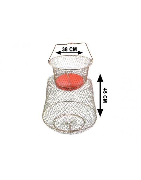 Captain Şamandralı Tel Livar Balık Sepeti 12mm Göz 38x45 cm