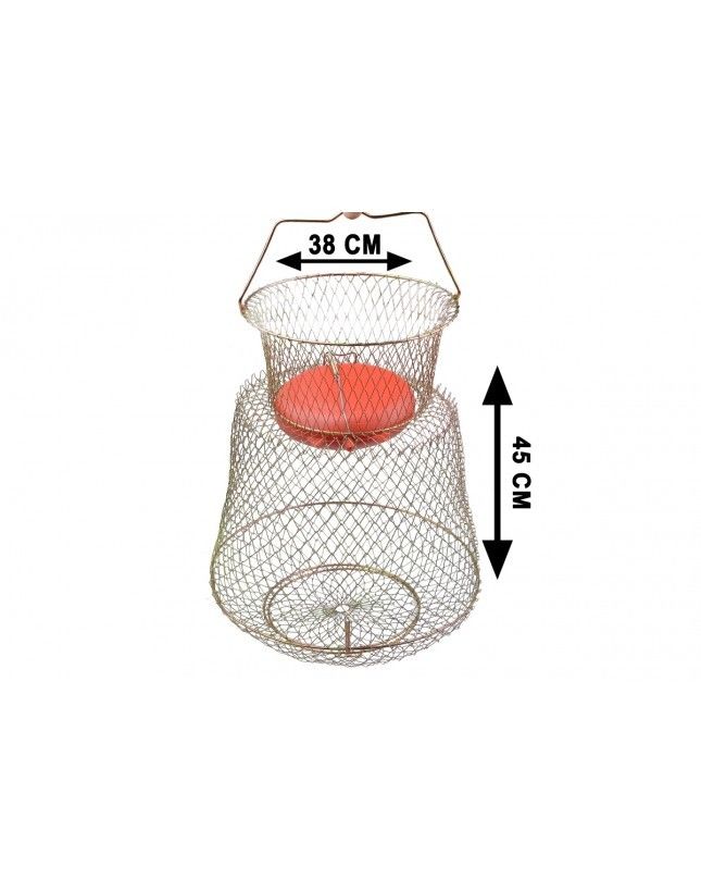 Captain Şamandralı Tel Livar Balık Sepeti 12mm Göz 30x38 cm