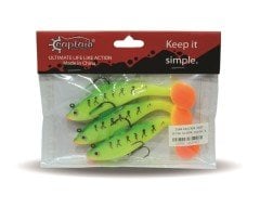Captain 3568 Cracker Soft 12cm Levrek Turna Silikonu 3'lü Set Suni Balık