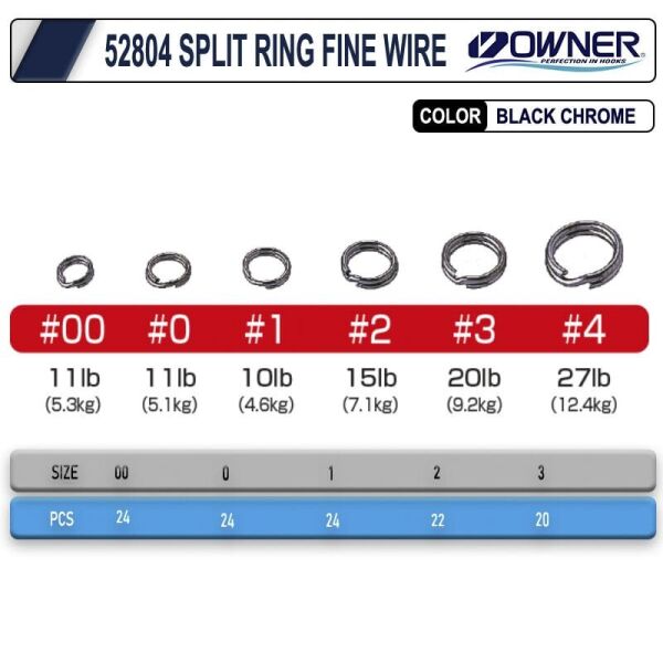 Owner 52804 Split Ring Fine Wire Halka No:2