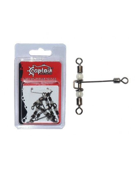 Captain 5126 Üçlü Uzun T Fırdöndü 5'li Paket Black Nikel 4x5