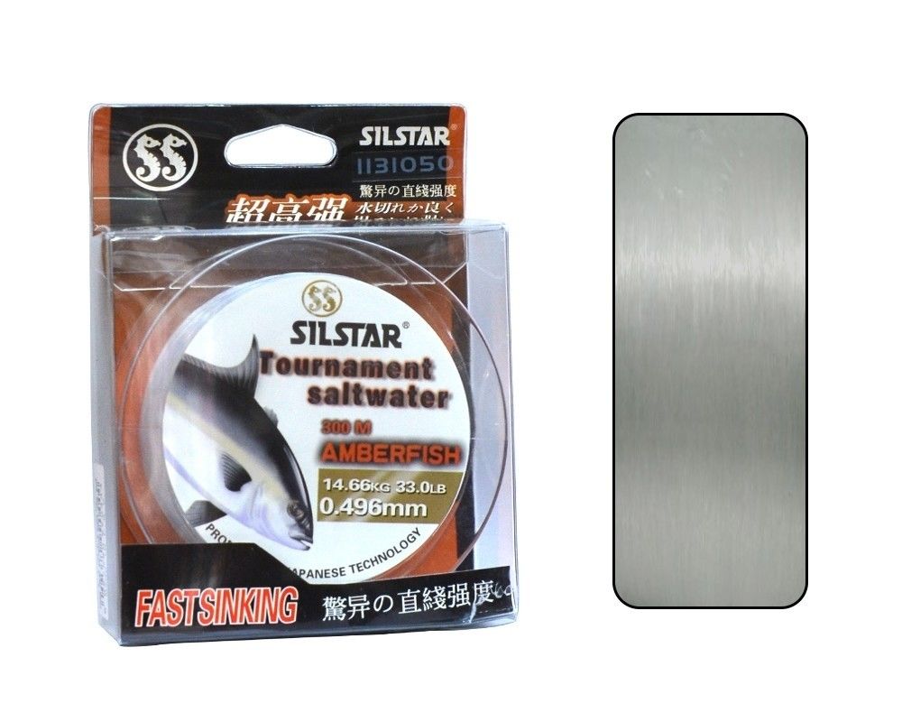Silstar 1131 Salt Water Amberfish 300mt Monofilament Misina Su Gri 0.50 mm