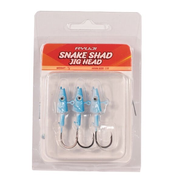 RYUJI SNAKE SHAD JIG HEAD,10GR (3 AD)